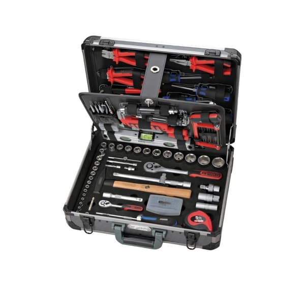 Universal verktygssats 1/4´´+1/2´´ 127 delar, KS Tools