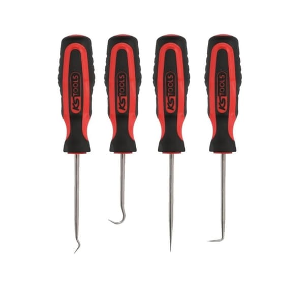 Koukkusarja tiivisteiden ja sokkien irrotukseen, 4 kpl, KS Tools