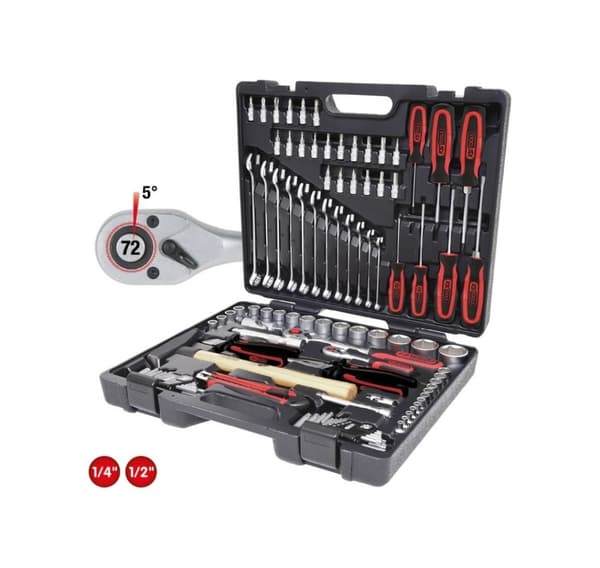 1/4"+1/2" universalværktøjssæt 97stk, KS Tools