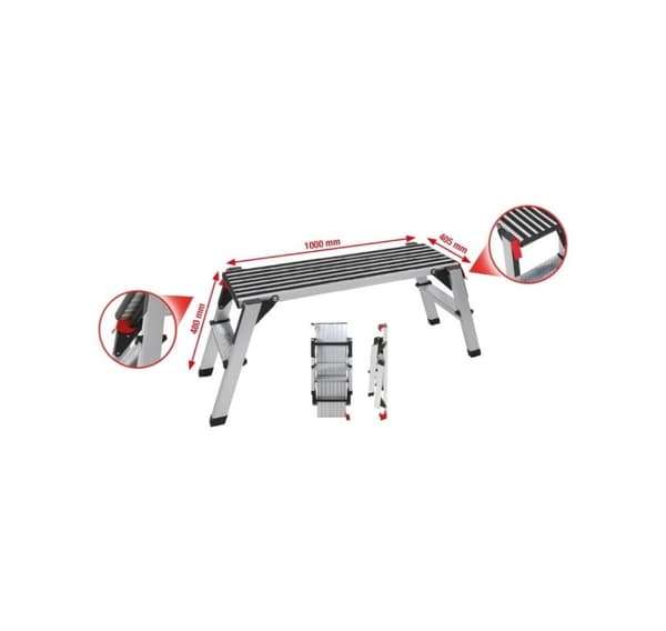 Aluminiumsplatform 960x300mm, H480mm, max 150kg, KS Tools