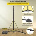 Miniatyrbild 6 av 9: 60kg last 230cm höjd vikbar tung fristående boxningssäcksställ med stabil triangulär bas, premium järnmaterial, justerbar höjd