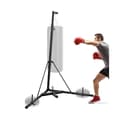Miniatyrbild 1 av 9: 60kg last 230cm höjd vikbar tung fristående boxningssäcksställ med stabil triangulär bas, premium järnmaterial, justerbar höjd