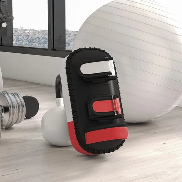 Rootz - Kick Pad - Nyrkkeilysäkki - Muay Thai - Potkunyrkkeily - Keinonahkainen päällinen - 0,4 Kg - Keinonahka - Musta - Punainen - Valkoinen - 38 x