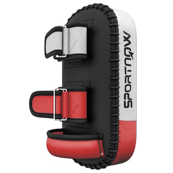 Rootz - Kick Pad - Nyrkkeilysäkki - Muay Thai - Potkunyrkkeily - Keinonahkainen päällinen - 0,4 Kg - Keinonahka - Musta - Punainen - Valkoinen - 38 x