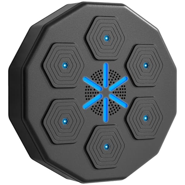 Rootz Musikboksemaskine - Væghængende fitnesstræner - Bluetooth-boksesæk - Kunstlæder - 40 cm x 40 cm x 7,5 cm