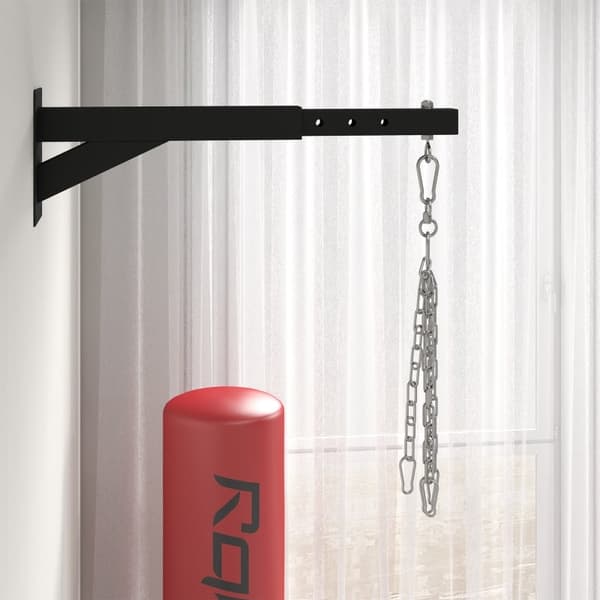 Rootz-hålsäckshållare - Väggfäste - Justerbar längd - Stålram - 360° roterande krok - Stabilitet - 45-65cm x 12cm x 20cm
