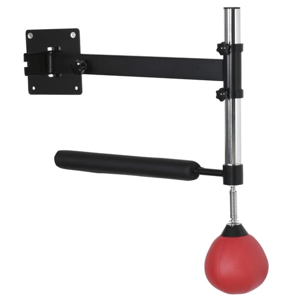 Rootz boxningsram - Stativ för boxningssäck - Väggmonterad boxningsutrustning - Stålram - Justerbar höjd - Träningsreflexer - Röd - 79cm x 72cm x 20cm