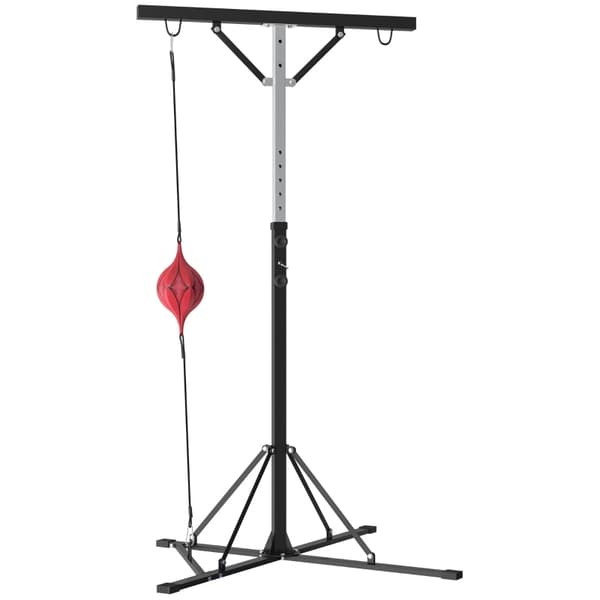 Rootz boxningsställ - Ställ för boxningssäck - Speedball - Justerbar i höjdled - Förstärkt stabilitet - Svart stål - 160cm x 145cm x 175-220cm