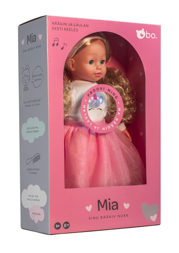 bo. Interactive doll "Mia" (speaks Estonian language), 40 cm