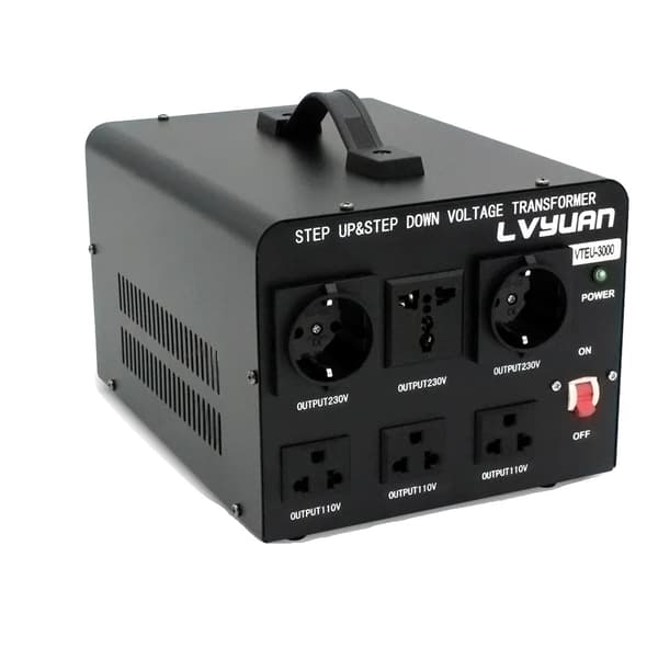Spänningstransformator, 3000W effektkapacitet, tvåvägskonvertering,EU-kontakt, VTEU-3000W