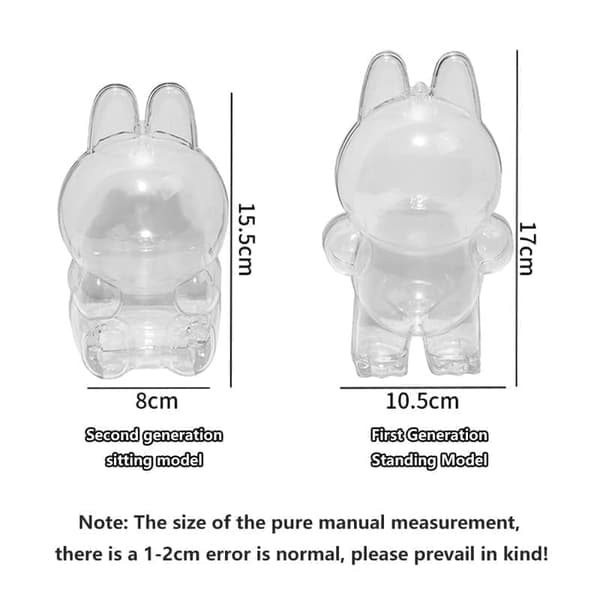 POP MART Labubu The Monsters Macaron Transparent skyddsfodral