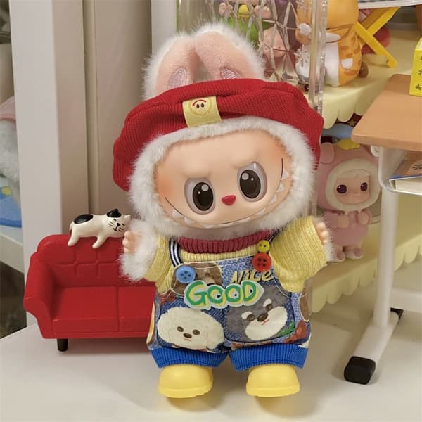 1 kpl POP MART Labubu The Monsters Macaron -asu (nukke ei sisälly pakkaukseen)