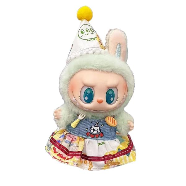 1-pack POP MART Labubu The Monsters Macaron kjolar(Dockor och skor ingår ej)