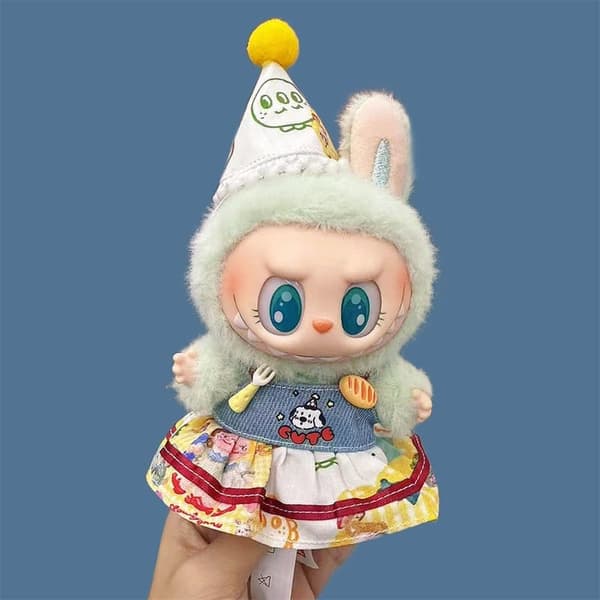 1-pack POP MART Labubu The Monsters Macaron kjolar(Dockor och skor ingår ej)