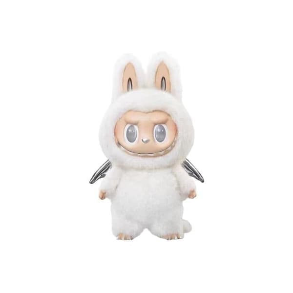 POP MART Labubu Zimomo Angel vedhæng 17 cm sød vinyl samlerfigur – dekorativ hængende figur til fans og samlere