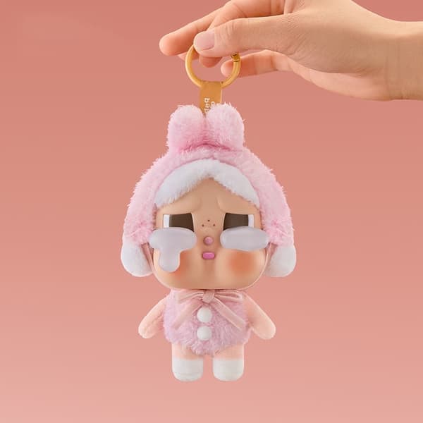 POP MART Crybaby – Blind Box nøglering (sød plysfigur, tilfældigt indhold)