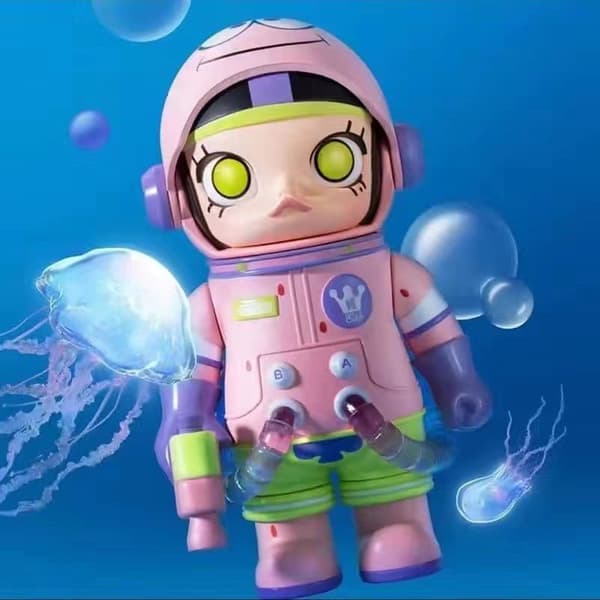 POP MART MOLLY MEGA Space Series 2 – Blind Box Astronautfigur (Innehåll Slumpmässigt)