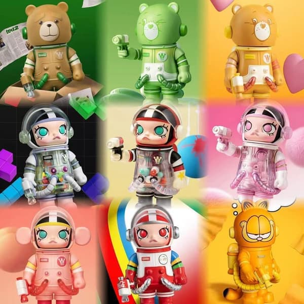 POP MART MOLLY MEGA Space Series 3 – Blind Box astronautfigur (tilfældigt indhold)