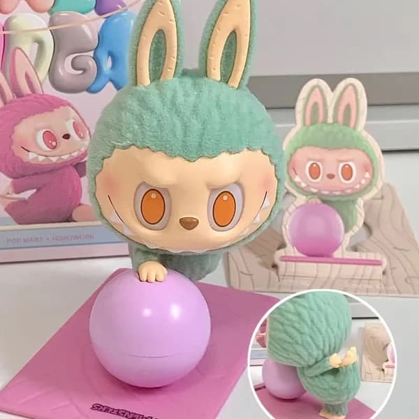 POP MART LABUBU Lazy Yoga Series – Blind Box (1 st, Slumpmässigt Innehåll)