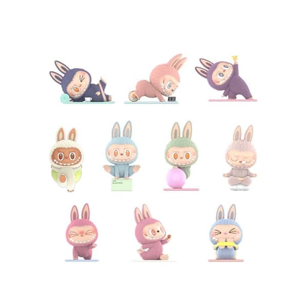 POP MART LABUBU Lazy Yoga Series – Blind Box (1 st, Slumpmässigt Innehåll)