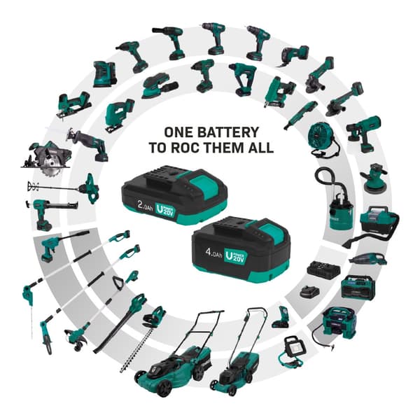 VONROC Batterigräsklippare 40V – 38 cm | Inkl. 2x 4.0Ah batterier & laddare