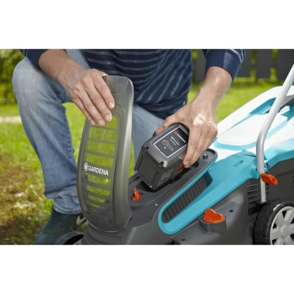 GARDENA 40V batteridriven gräsklippare - 32 cm klippt - 30L behållare - För gräsmatta 280 m²