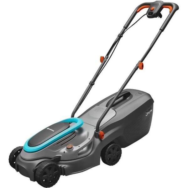 Elektrisk gräsklippare - GARDENA - PowerMax 32/1200 - Brickutkast - 500 m² - 1200 W - 37 cm - Grå