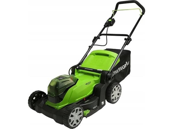 Greenworks G24X2LM41K2x Plæneklipper 2X24V 41cm - med 2x2Ah batteri og dobbelt lader