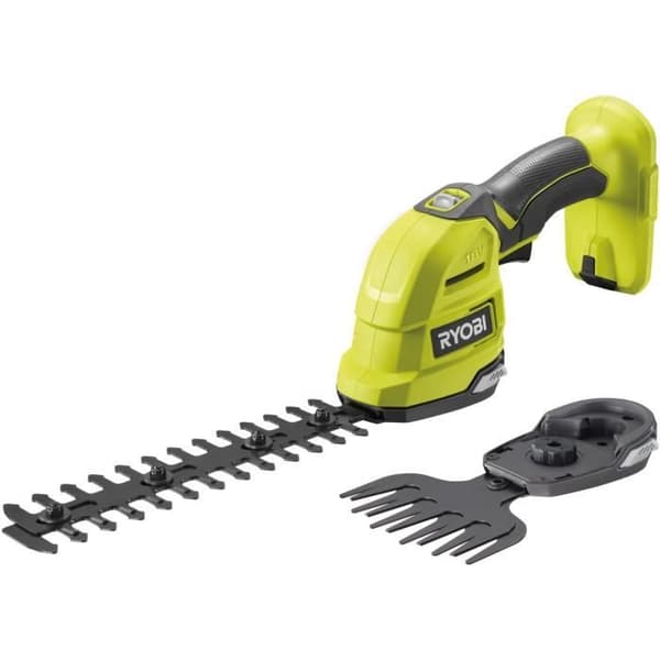 RYOBI RY18GSA-0 gräsklippare - Dubbel funktion: Växtskulptör - 120 mm och 200 mm blad - 18V