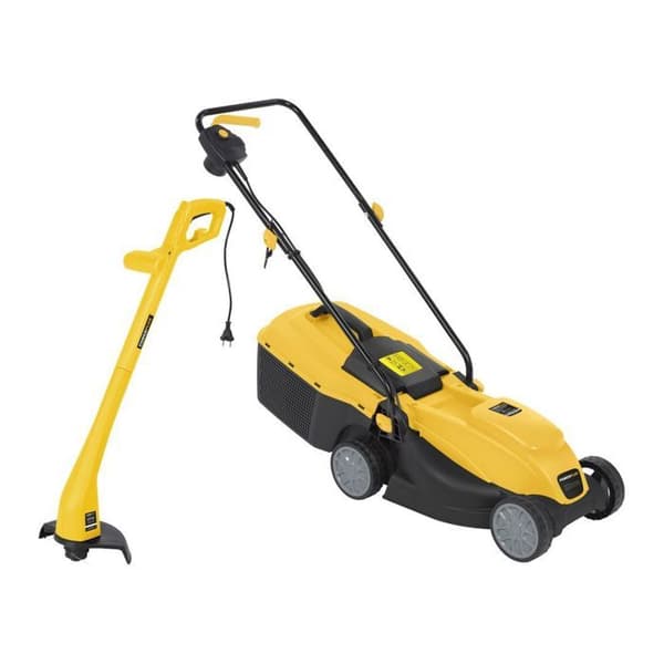 POWERPLUS POWXG6212T Elektrisk gräsklippare och kantklippare - Gräsklippare 1300W & 32 mm Ø och kantklippare 250W & 220mm Ø