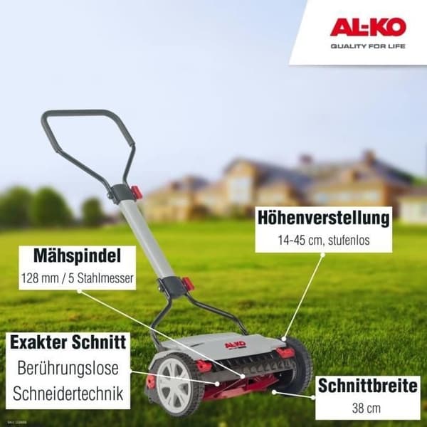 Gräsklippare - AL-KO - Razor Cut 38.1 HM - Helix - 38 cm - Ideal för 250 m²