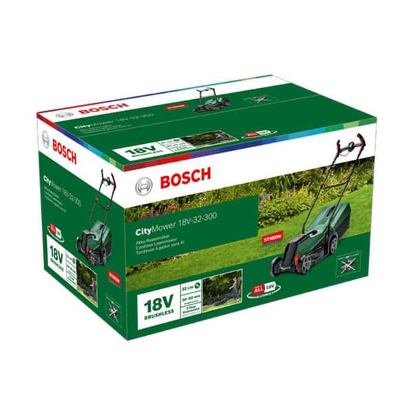 Gräsklippare - BOSCH - CityMower 18V-32-300 - 32 cm - Skjuts - Utan batteri