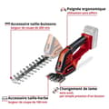 Miniatyrbild 3 av 4: Gräsklippare och busksax - Einhell - GE-CG 18/100 Li - Batteridriven - Motoriserad - Grön