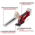 Miniatyrbild 2 av 4: Gräsklippare och busksax - Einhell - GE-CG 18/100 Li - Batteridriven - Motoriserad - Grön