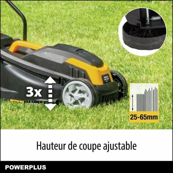 Gräsklippare och Elektrisk Trimmer - POWERPLUS - POWXG62205T - Gräsklippare 1300 W & 32 mm Ø - Trimmer 250 W & 220 mm Ø