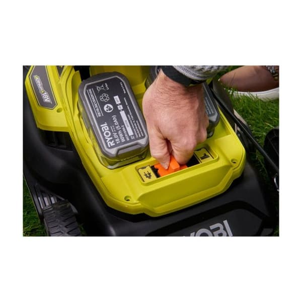 RYOBI - 36V HYBRID push-klippare (drivs av 2 ONE+™-batterier) - 37 cm kapning + 2 5 Ah-batterier & laddning. - RY18LMH37A-250