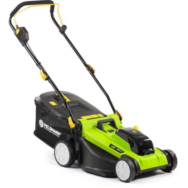 Batteridriven gräsklippare - FIELDMANN - 20V - Klipplängd 43 cm - Maximal höjd 75 mm - Batteri och laddare ingår ej.