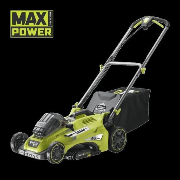 RYOBI - 36V MAXPOWER Power Assist™ Borstlös gräsklippare - klippning Ø 46 cm - uppsamling/mulching + 5 Ah batteri & laddning. - RLM36X46H50PG