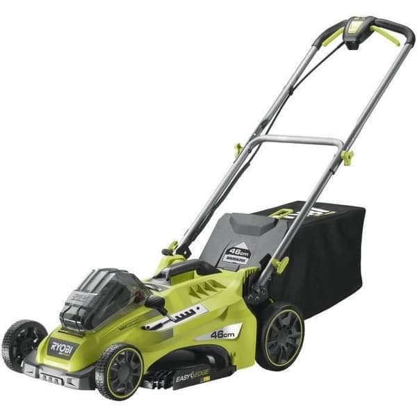 RYOBI - 36V MAXPOWER Power Assist™ Borstlös gräsklippare - klippning Ø 46 cm - uppsamling/mulching + 5 Ah batteri & laddning. - RLM36X46H50PG