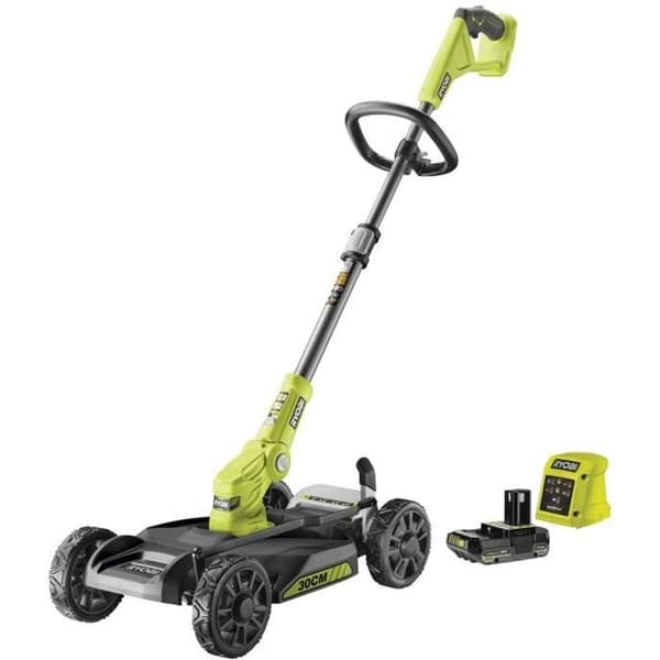 RYOBI - 18V ONE+ 3-i-1 Gräsklippare - Gräsklippare / Trimmer / Kantskåp. - 30 cm snitt + 2 Ah batteri &amp; laddning. -RY18LMC30A-120