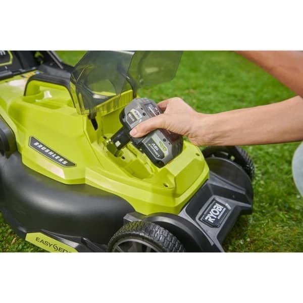 RYOBI - Handgräsklippare 18V Brushless - Klippbredd 40 cm - uppsamling och mulching - säljs utan batteri eller laddare - RY18LMX40C-0