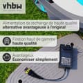 Miniatyrbild 5 av 5: vhbw strömadapter kompatibel med Husqvarna Automower 105, 310, 315, 315X, 305, 310 Mark II, 315 Mark II gräsklippare,