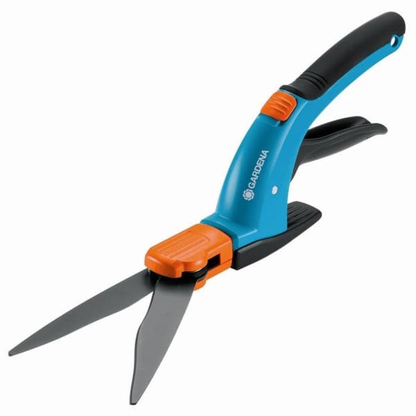 GARDENA Comfort Swivel Gräsax – 360° vågiga blad – Styrsko – Non-stick beläggning