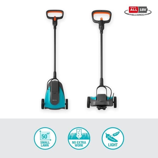 Gräsklippare - GARDENA - HandyMower 22/18V P4A - Batteriklippare - Grå - 32 cm - 75 mm