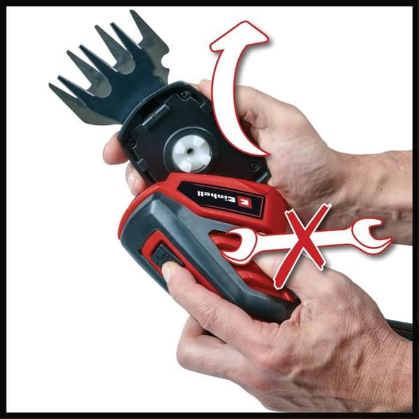 Einhell Grästrimmer och busksax utan sladd GC-CG 3,6/70 Li (3,6 V, Li-Ion-batteri 2,0 Ah, teleskophandtag)