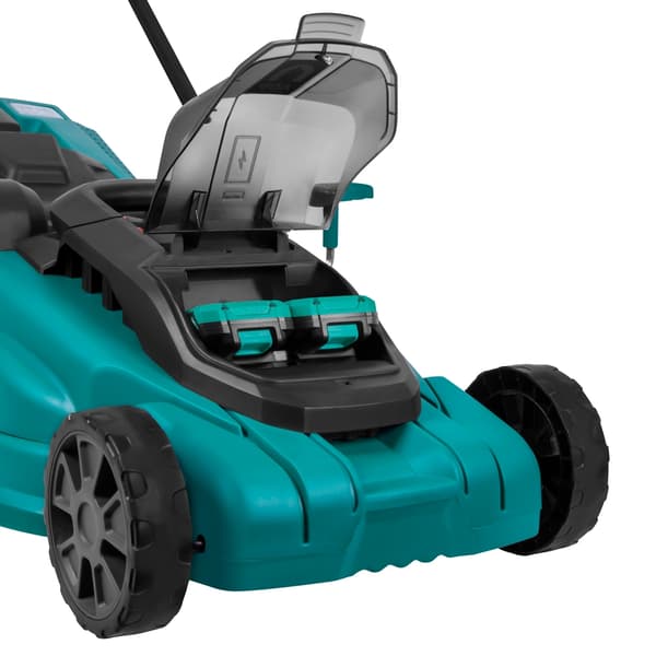 VONROC gräsklippare 40V batteridriven – 38 cm klippbredd – 4 höjder – 45L gräsbehållare – inkl. 2x 2.0Ah batterier & laddare