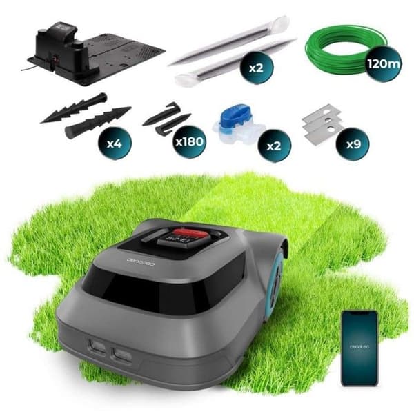 Robotgräsklippare Cecotec Conga GrassHopper 500 Map Ansluten Digital Borstlös Motor För ytor upp till 500 m2 Maximal lutning