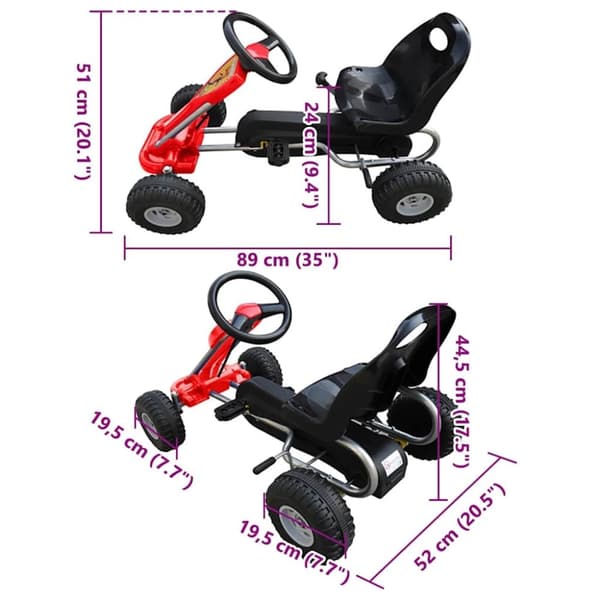 vidaXL Trampbil röd