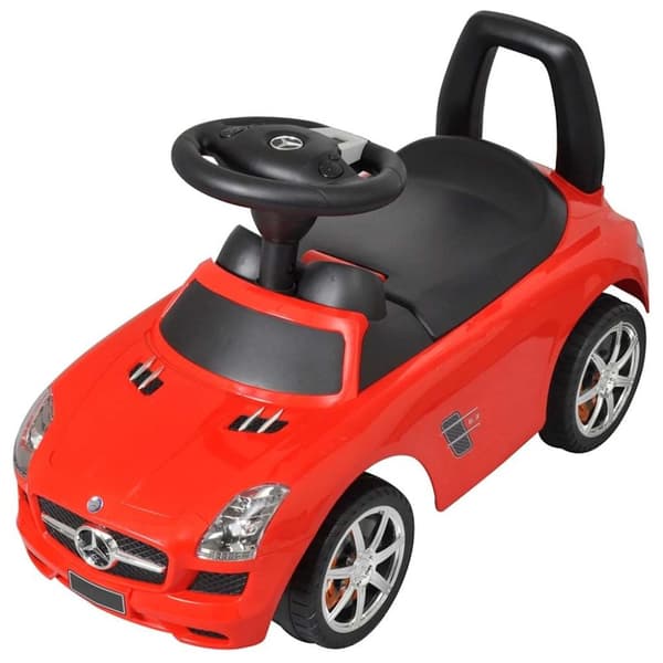 vidaXL Mercedes Benz skubbevogn rød