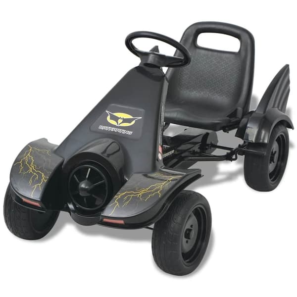 vidaXL Gokart med pedaler och justerbart säte svart